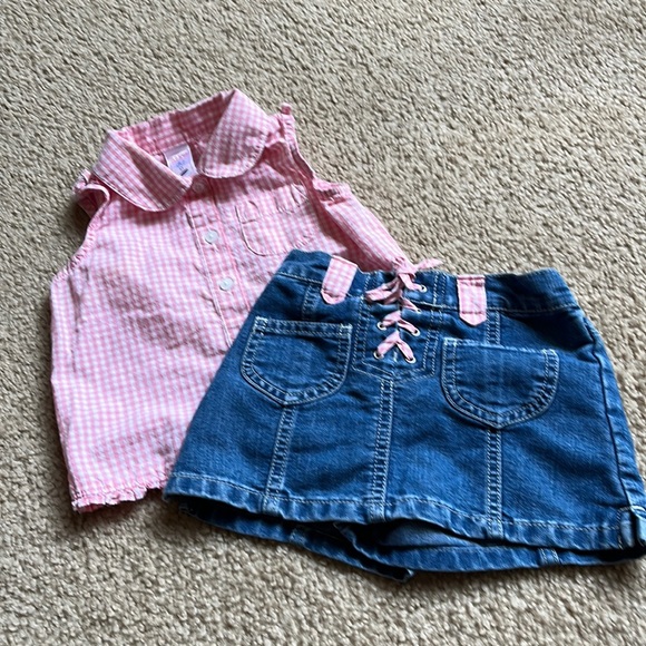 Old Navy Other - Old Navy Skort and Sleeveless Button Down Shirt. Size 2T